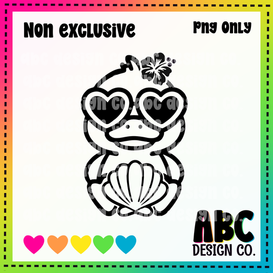 Duck & sea shell PNG - NON Exclusive - digital download