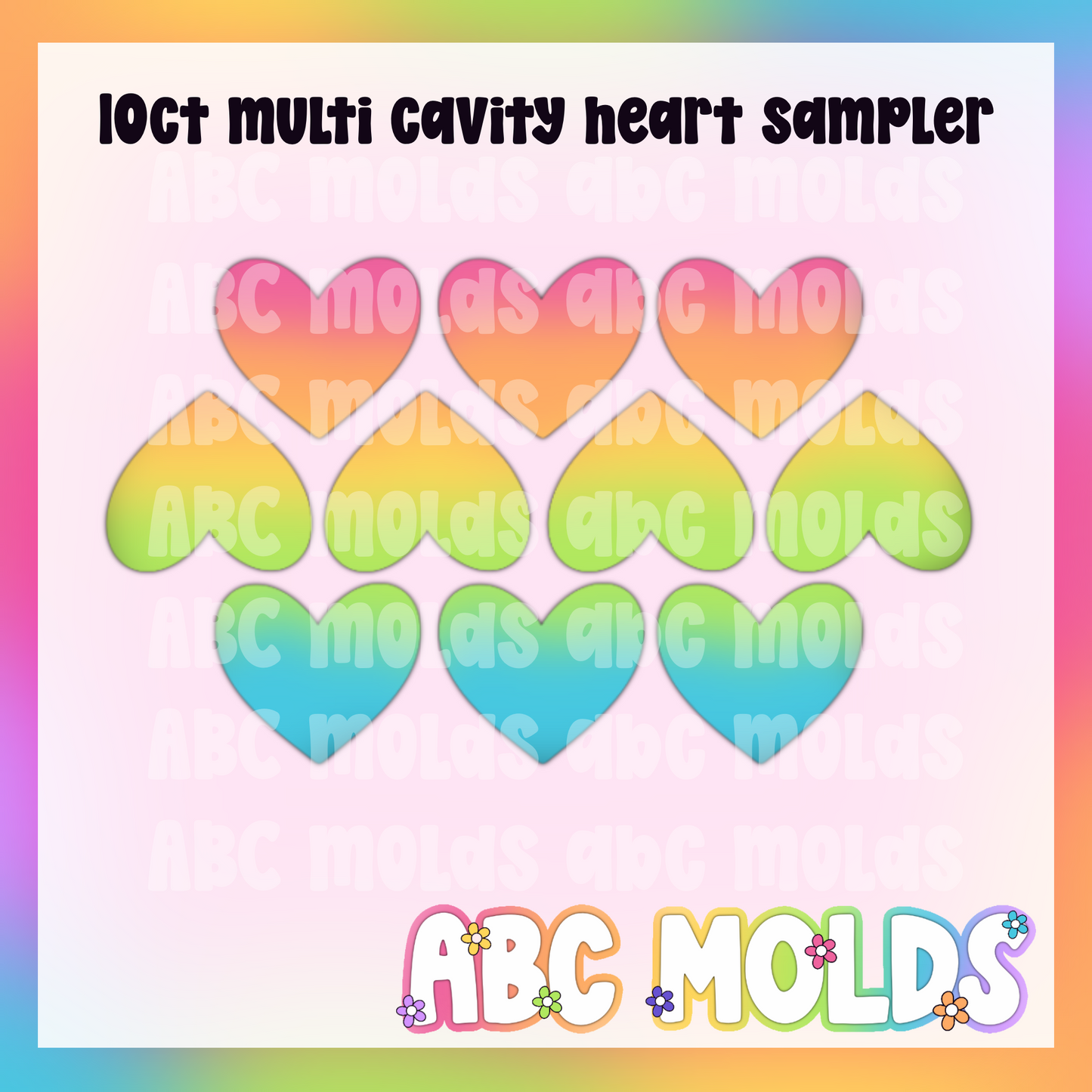 Heart sampler silicone mold