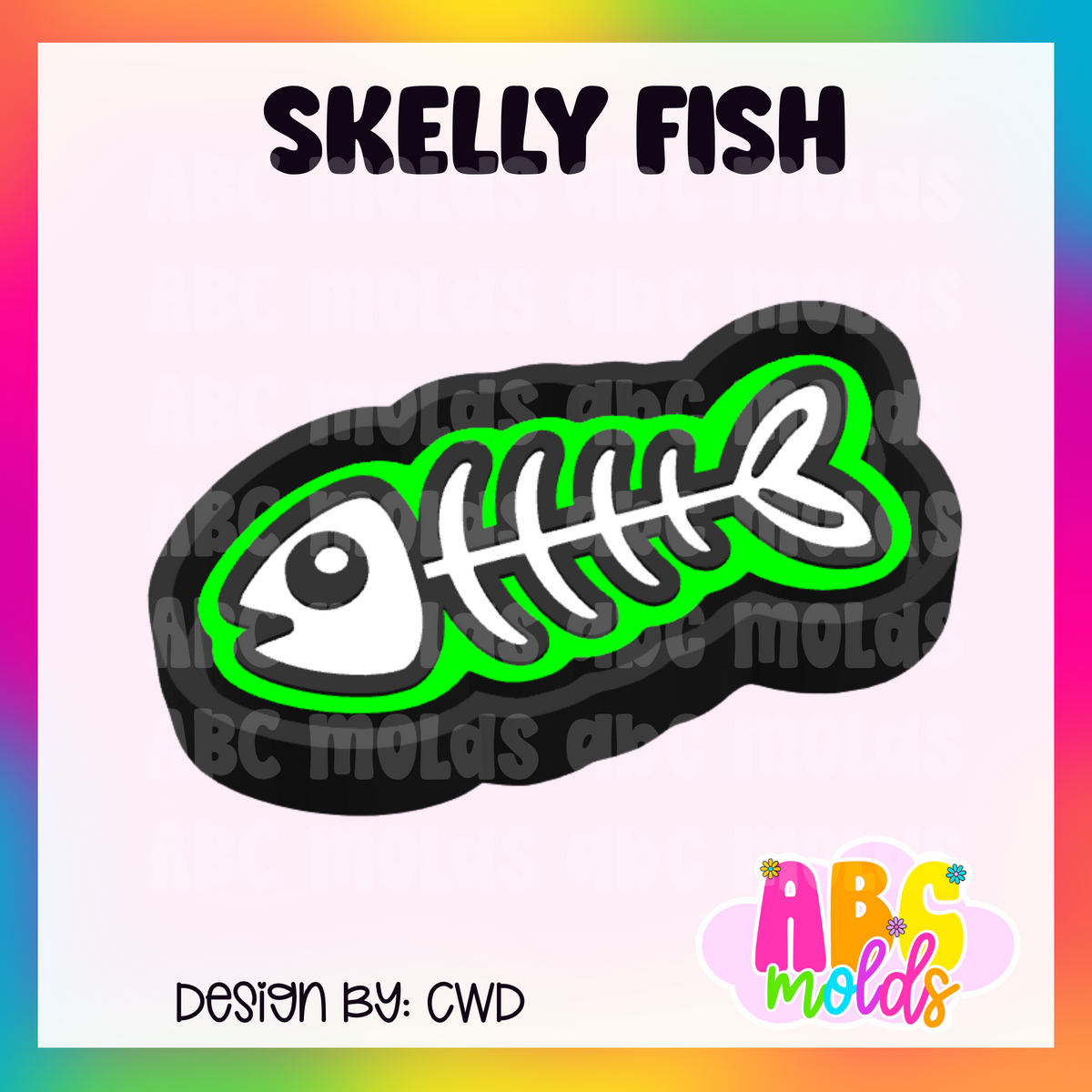 Skelly Fish Silicone Freshie Mold