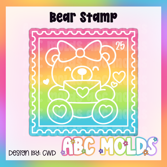 Cute bear stamp Silicone Mold