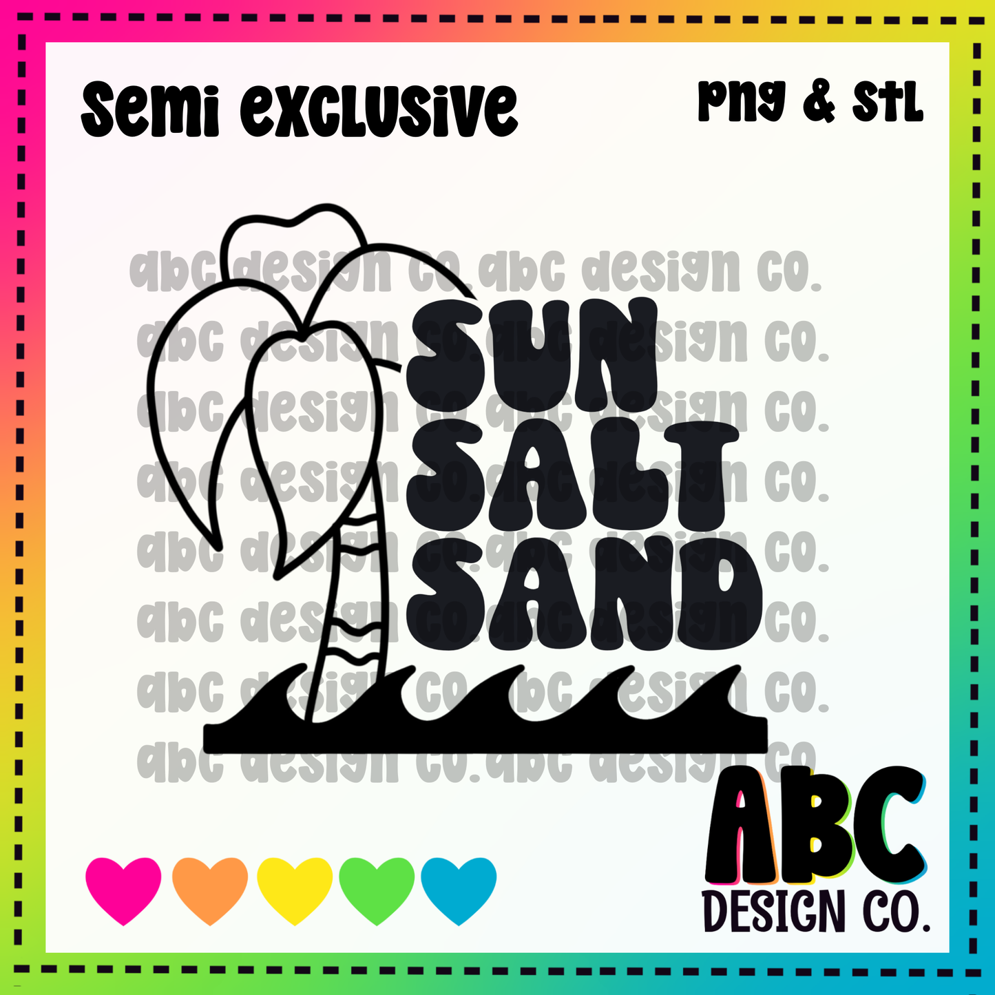 Sun Salt Sand PNG & STL - Semi-Exclusive - digital download