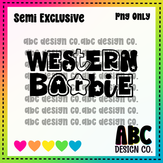 Western Barbie PNG only - Semi-Exclusive - digital download