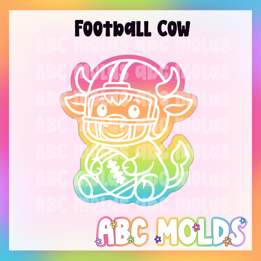 Football Cow Silicone Freshie Mold