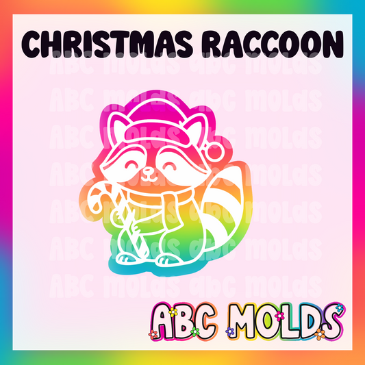 Christmas Raccoon Silicone Freshie Mold
