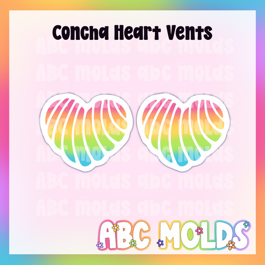 Heart Concha Vents Silicone Mold