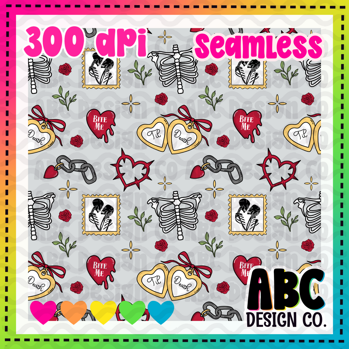 Dark Romance Seamless- grey