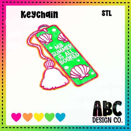 Summer keychain -  Key Chain - STL & 3mf - Digital Download
