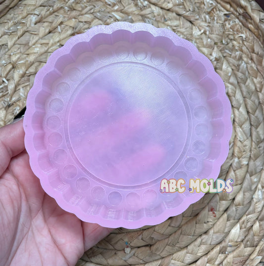 Circle with dots silicone freshie mold