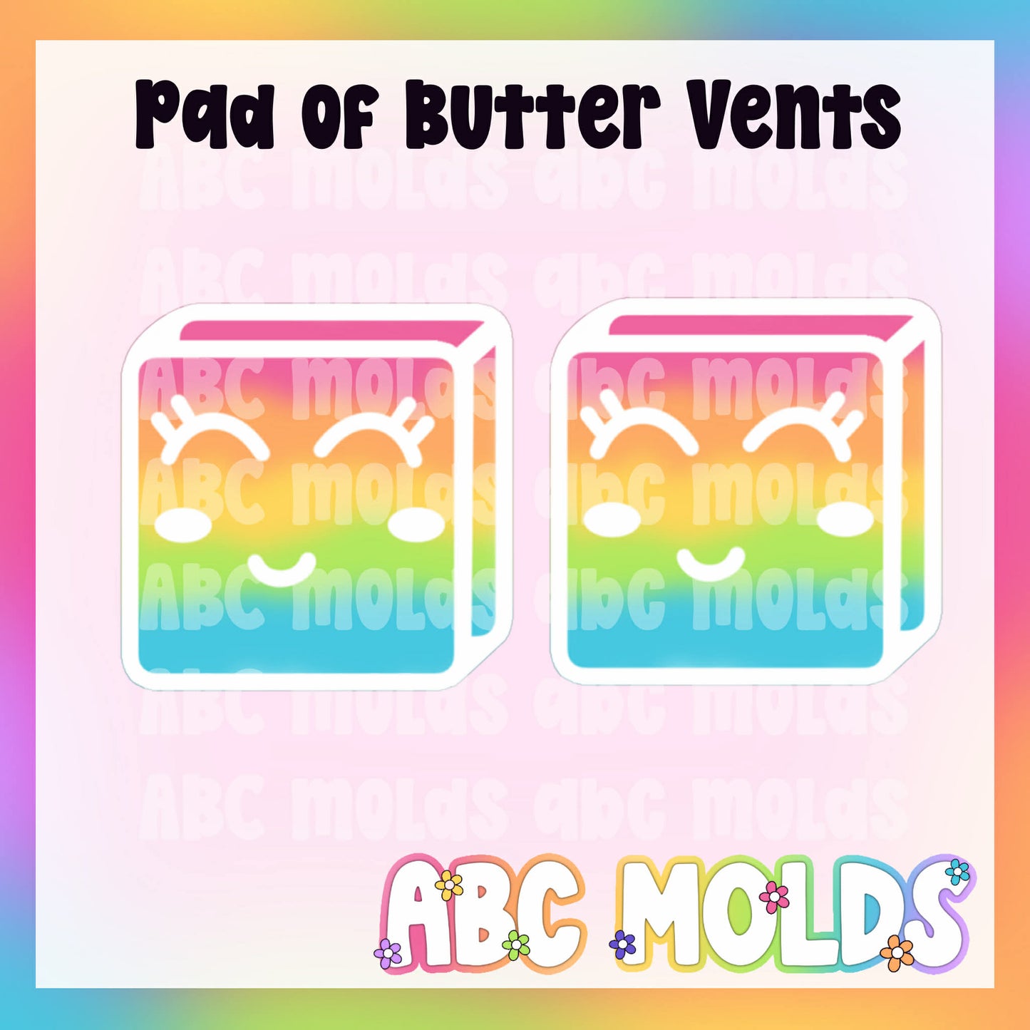 Pad of butter Vents Silicone Freshie Mold
