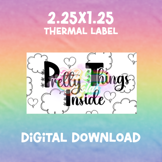 Digital Download - Thermal Label - pretty things