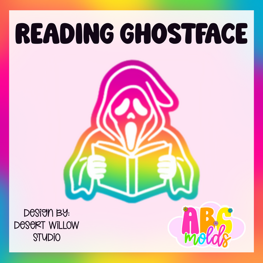 Reading Ghost Man Silicone Freshie Mold