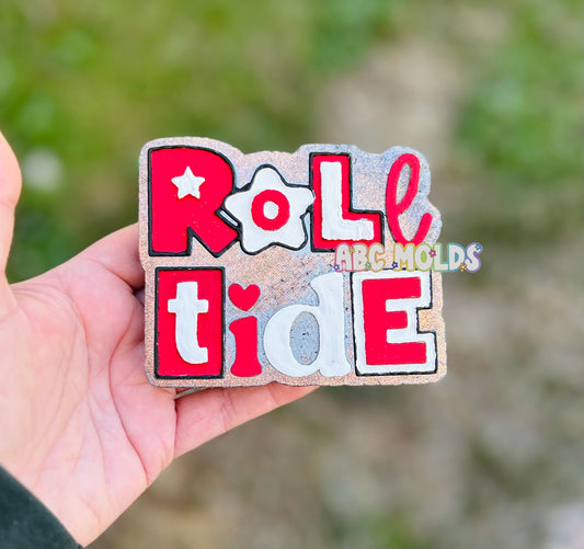 Roll Tide Fancy Letters Silicone Mold