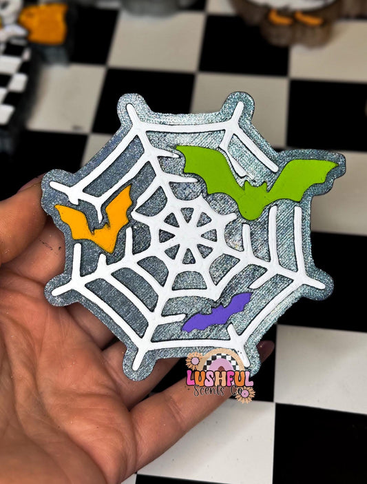 Bats in Spiderweb Silicone Mold