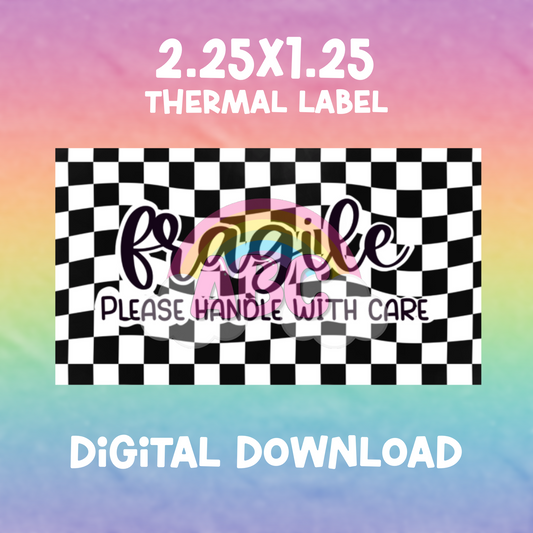 Digital Download - Thermal Label - fragile 1