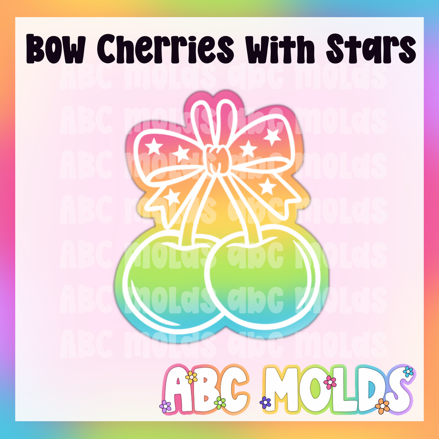 Bow Patriotic Cherries Silicone Freshie Mold