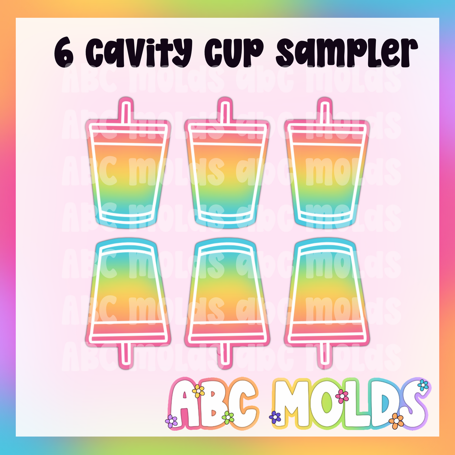 Drink/Cup Sampler/Vent silicone Freshie - 6 cavity