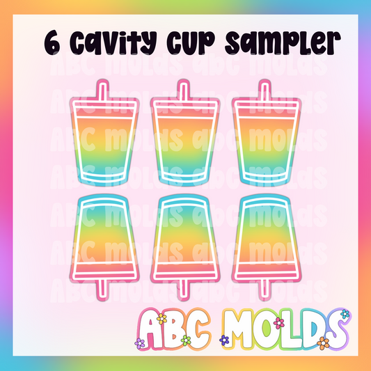 Drink/Cup Sampler/Vent silicone Freshie - 6 cavity