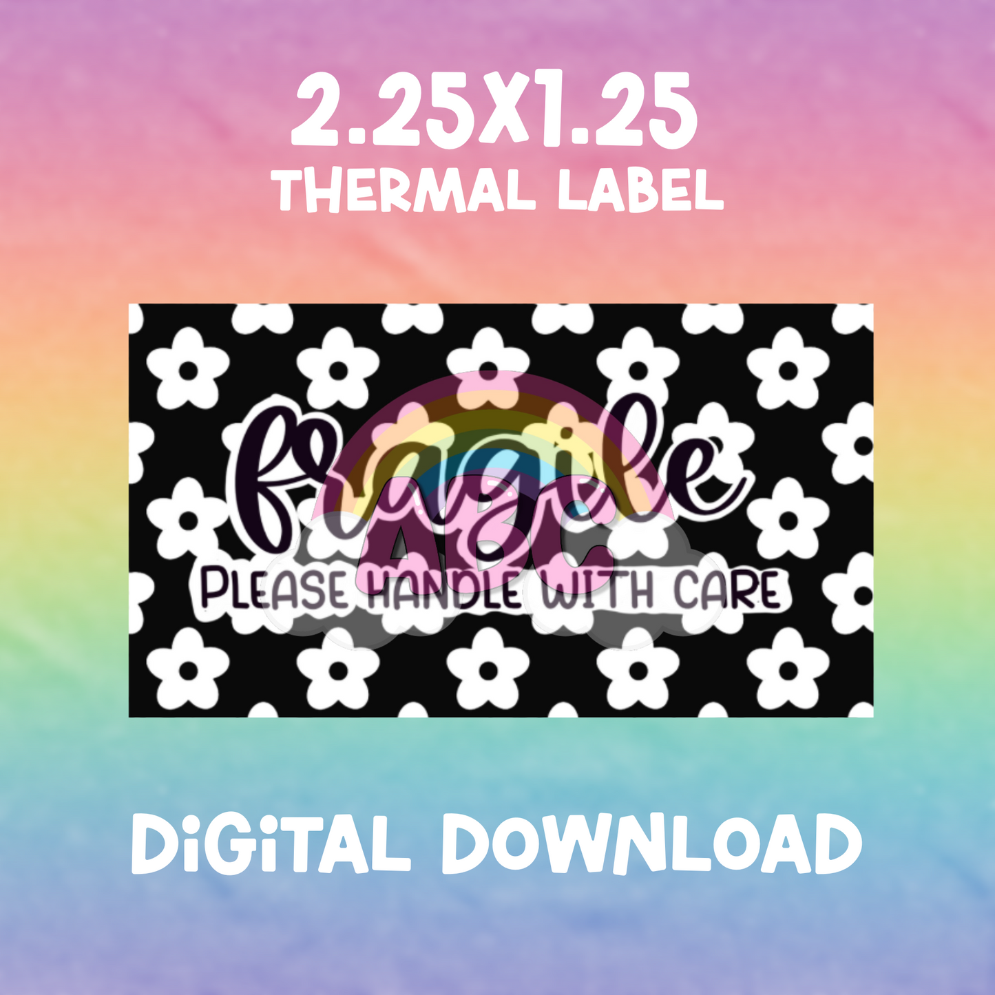 Digital Download - Thermal Label - fragile 3