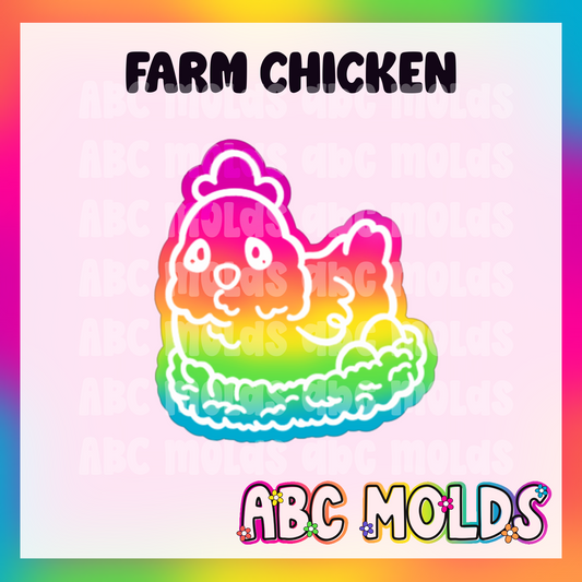Farm Chicken Silicone Freshie Mold