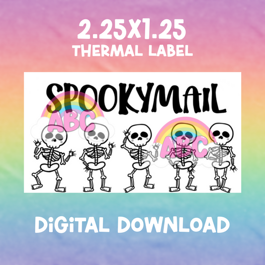 Digital Download - Thermal Label - SPOOKYMAIL