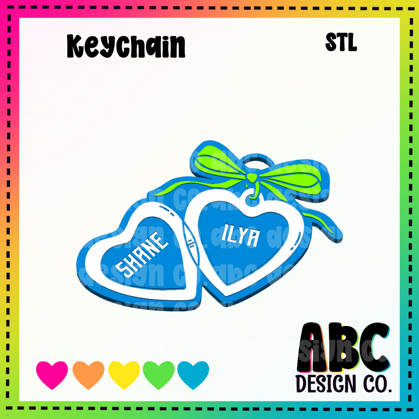 Shane & Ilya Locket -  Key Chain - STL & 3mf - Digital Download