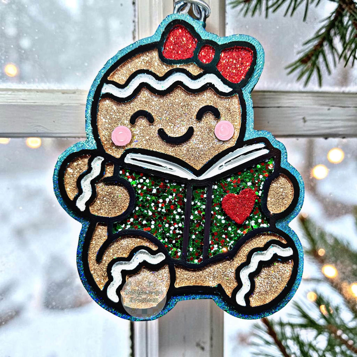 Reading Gingerbread Girl Silicone Freshie Mold
