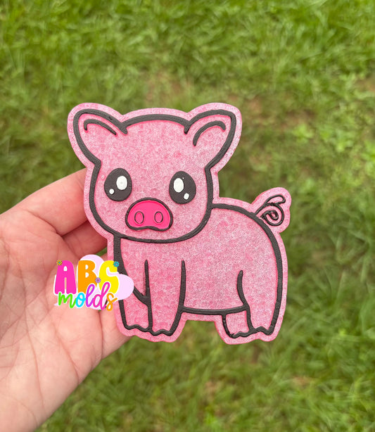 Cute farm pig Silicone Freshie Mold