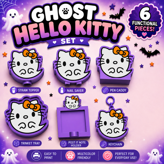 Ghost Kitty Set - .3mf - Digital Download