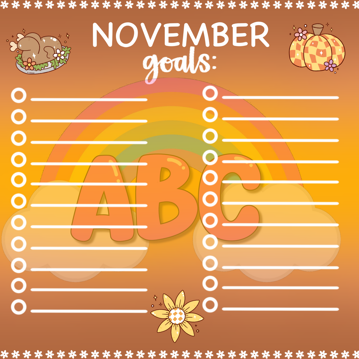 Digital Download - November Goals