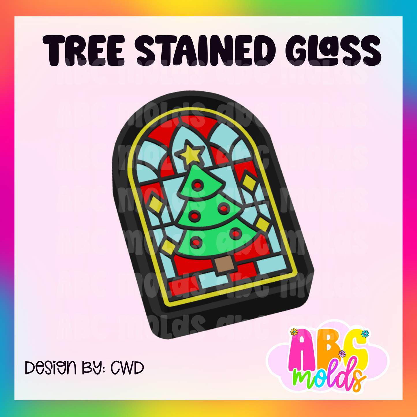 Stained Glass Tree - Silicone Freshie Mold
