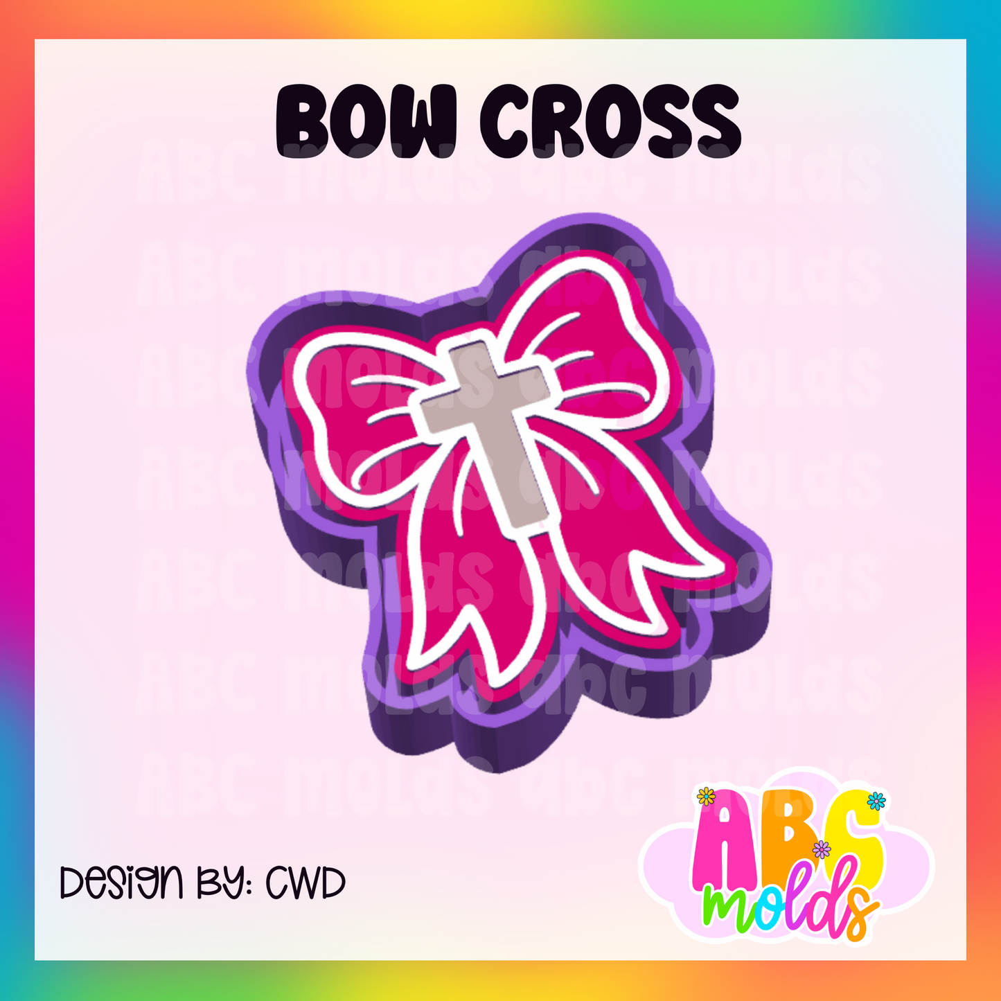 Bow Cross - Silicone Freshie Mold
