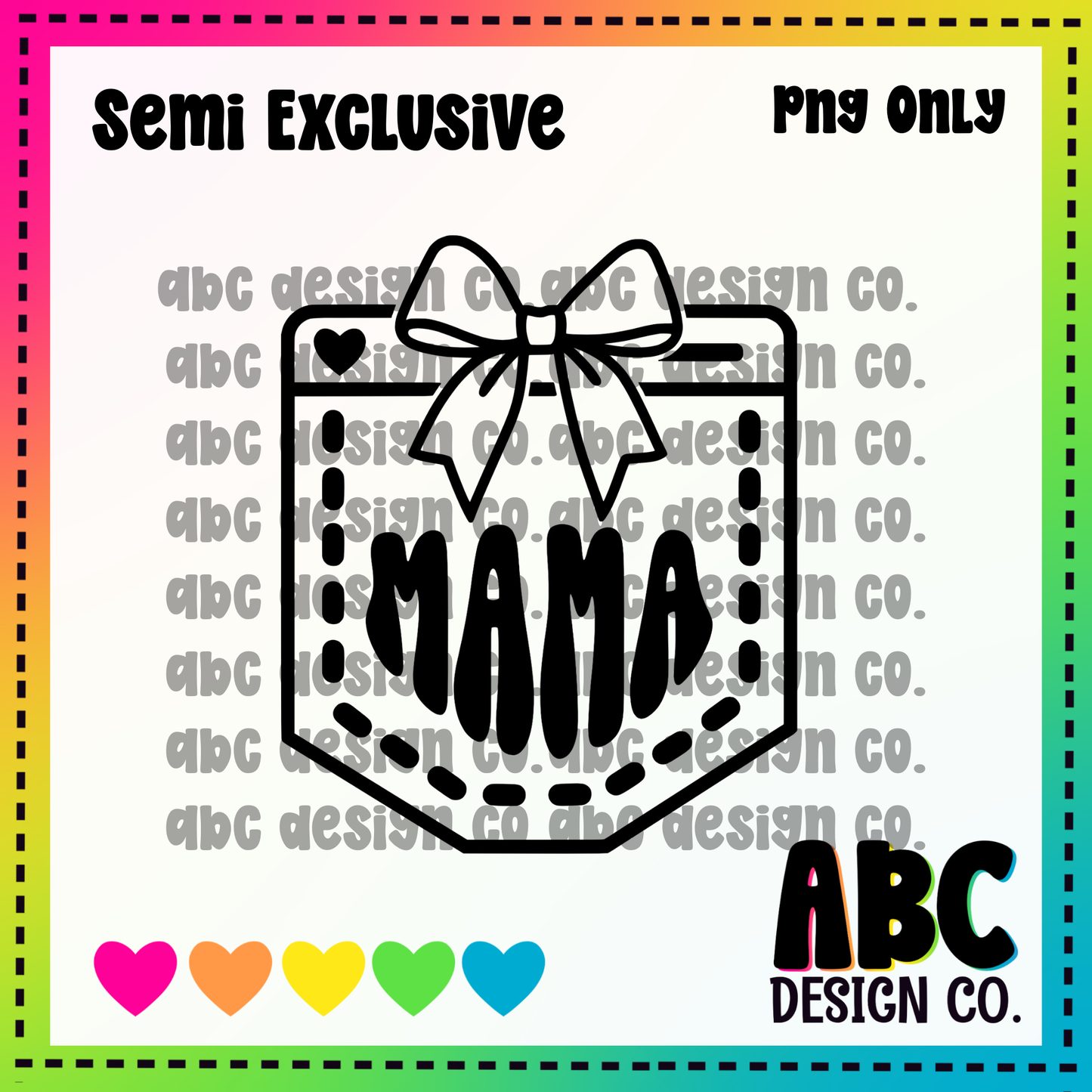 Mama pocket PNG only - Semi-Exclusive - digital download