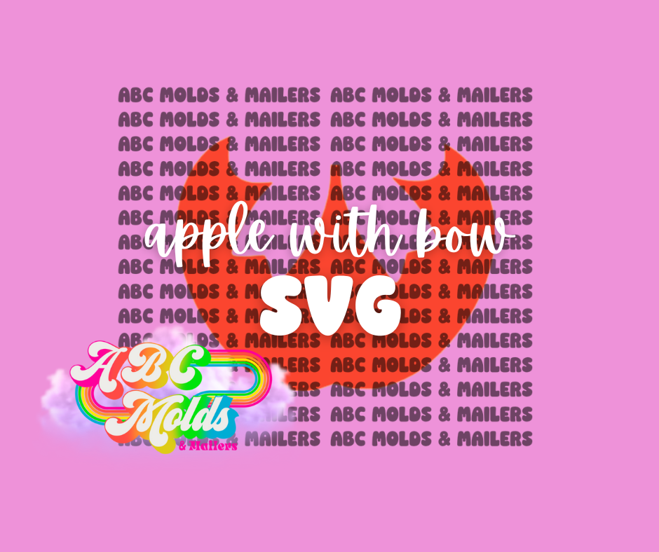 ABC Apple with Bow SVG