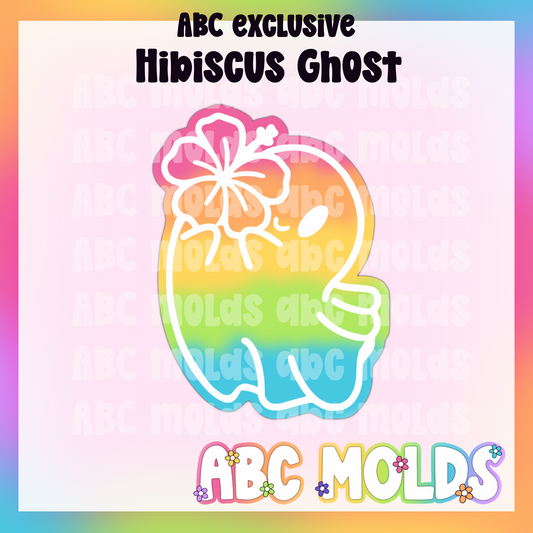 Hibiscus Ghost Silicone Freshie Freshie Mold