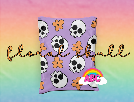 Floral Skull 10x13 Mailers -Matte