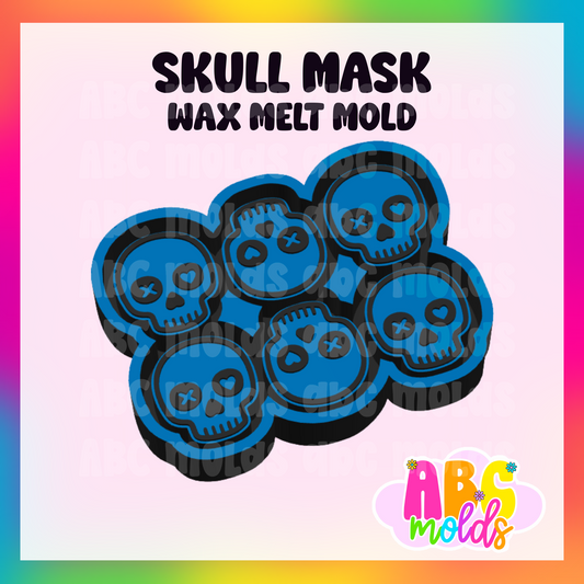 Skull Mask - Wax Multi Cavity  Wax Silicone Mold