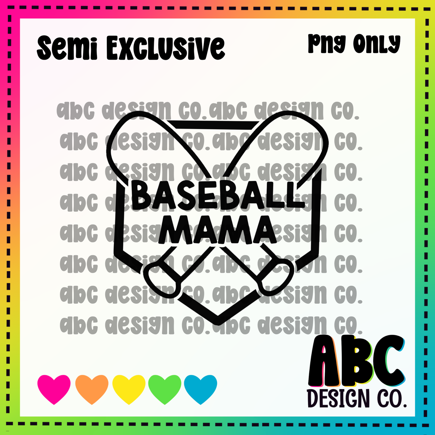 Baseball mama PNG only - Semi-Exclusive - digital download