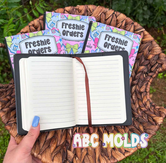 A6 -  Freshie Order Journal -  Sublimation Journal  - Refillable & Bookmarked- sold & shipped by Sarah supplies