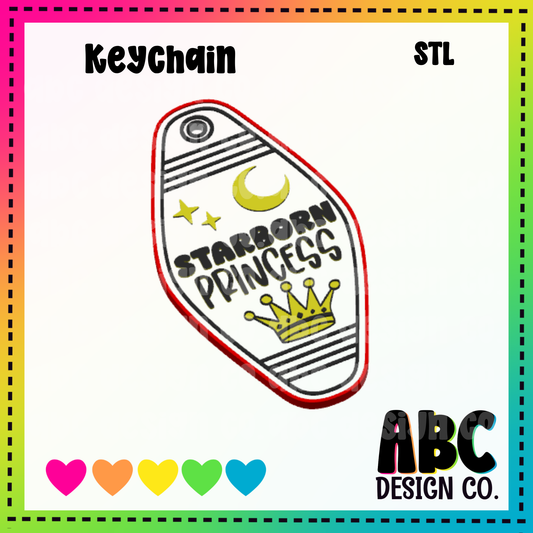 Starborn Princess - Key Chain - STL & 3mf - Digital Download