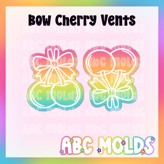 Bow Cherry Vents Silicone Freshie Mold