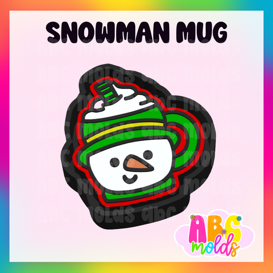 Snowman Mug Silicone Freshie Mold