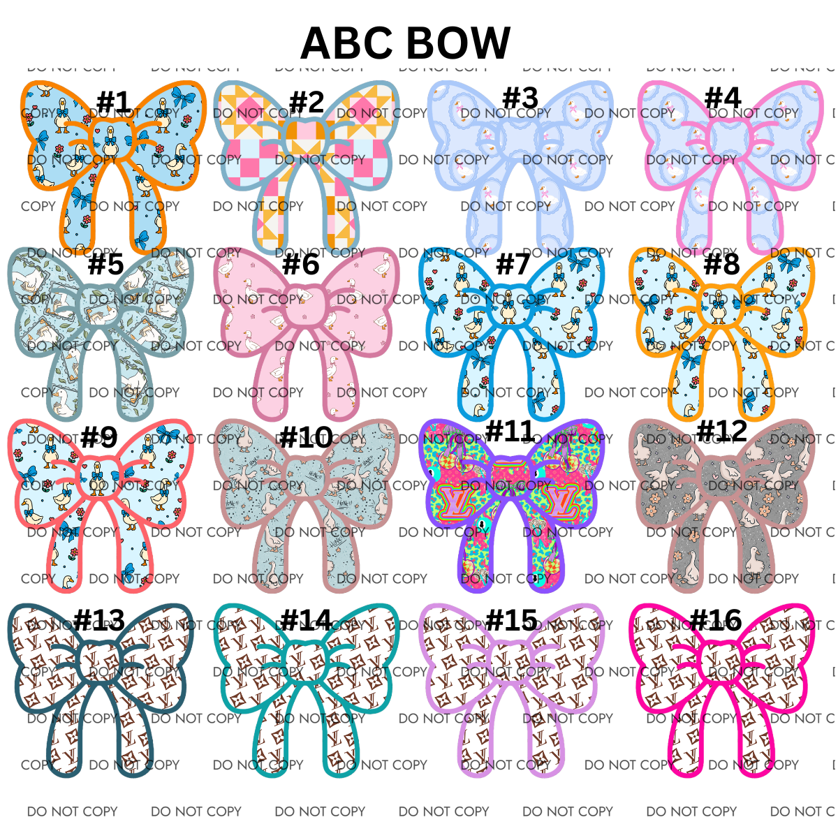 ABC BOW CARDSTOCK - sold & shipped by Kalidescope Kreationss