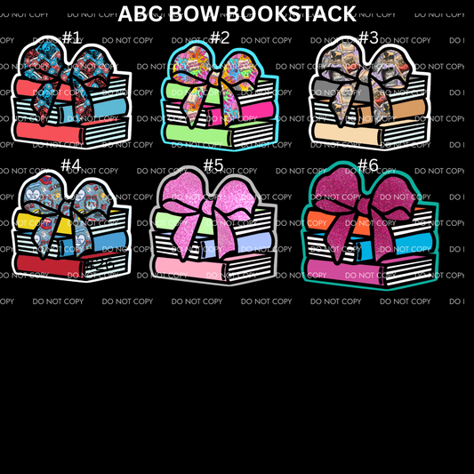 ABC BOW BOOKSTACK cardstock - Shipped by Kaleidoscope Kreations
