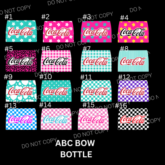 ABC Bow Soda Bottle Cardstock - Shipped by Kaleidoscope Kreations
