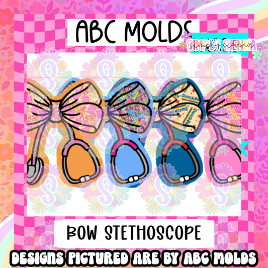 Bow Stethoscope - ABC MOLDS - sold & shipped by simply sienna