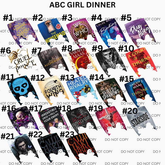 ABC GIRL DINNER CARDSTOCK - Sold and shipped by Kalidescope kreationss
