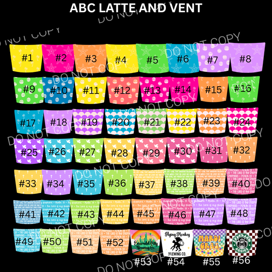 ABC LATTE AND VENT CARDSTOCK - Shipped by Kaleidoscope Kreations