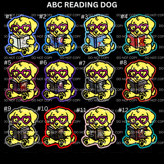 ABC READING DOG CARDSTOCK - Shipped by Kaleidoscope Kreations