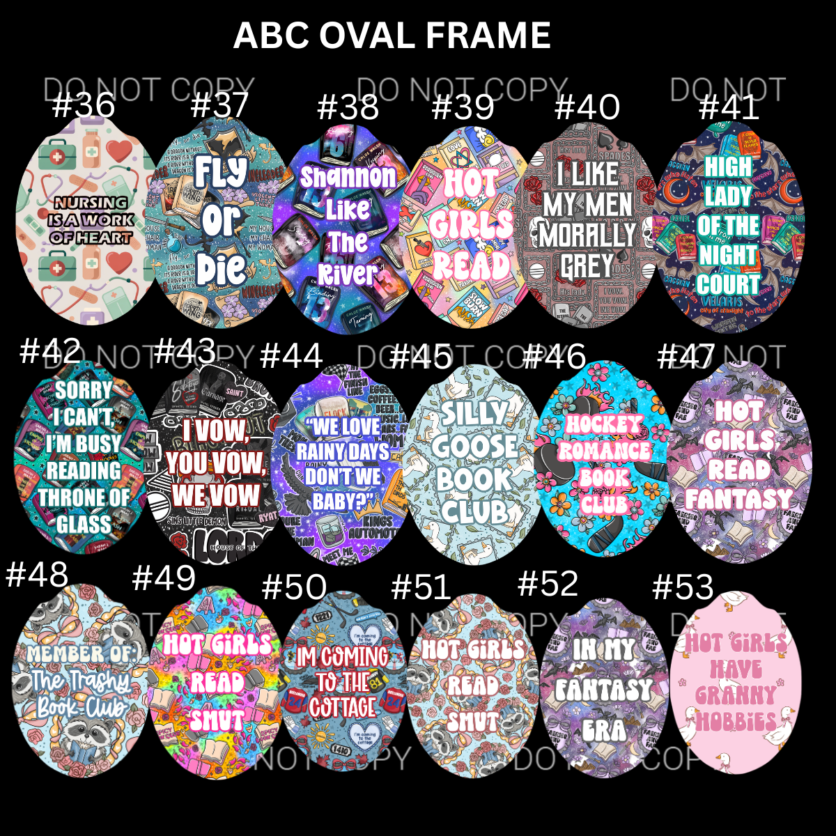 ABC OVAL FRAME CARDSTOCK - Shipped by Kaleidoscope Kreations