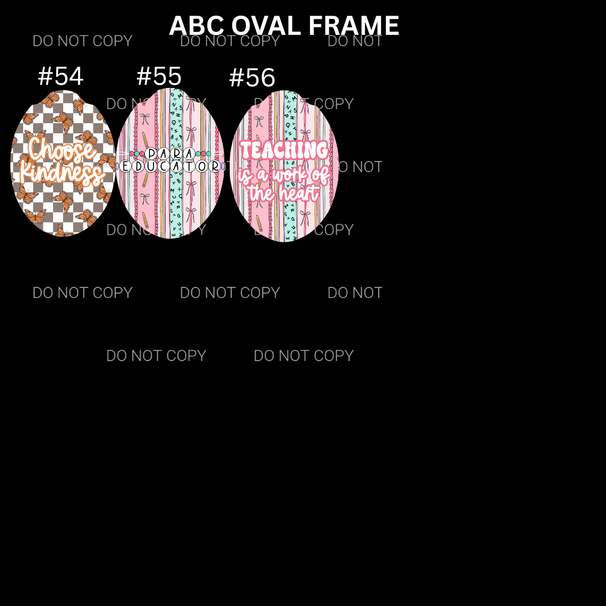 ABC OVAL FRAME CARDSTOCK - Shipped by Kaleidoscope Kreations